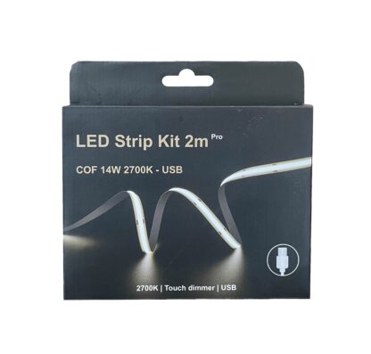 LED Strip Kit 2m 2700K m/USB-A og touch dim