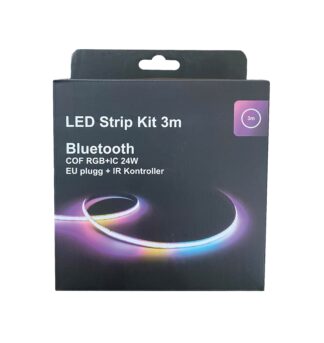 LED Strip Kit 3m RGB+IC m/fjernkontroll