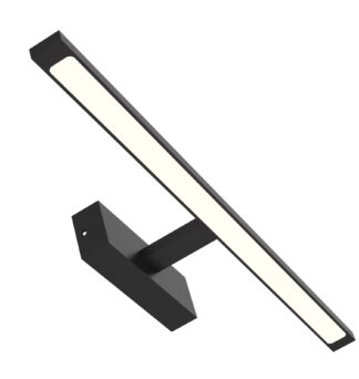 Specchio 50 svart dimbar IP44