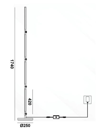 Linq gulvlampe/vegglampe svart, RGB+W - Bilde 11