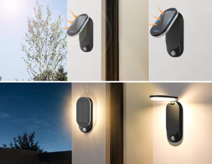 Flap Solar Sensor Wall Light svart IP65 - Bilde 3