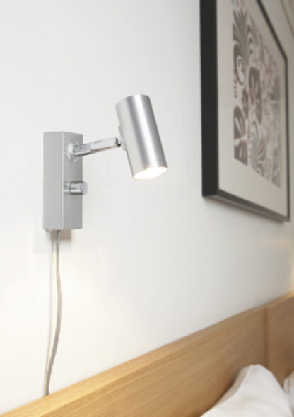 Cato vegglampe enkel aluminium - Bilde 2