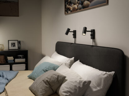 Cato vegglampe enkel mattsvart - Bilde 2
