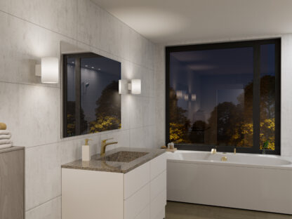 Evoke L vegglampe opal/hvit IP44 - Bilde 2