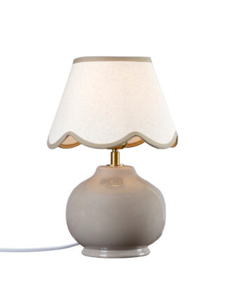 Nell bordlampe nougat m/skjerm