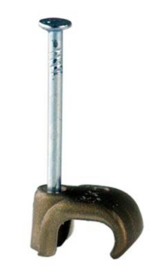 Klammer 3x5mm bronse for lampettledning 20stk
