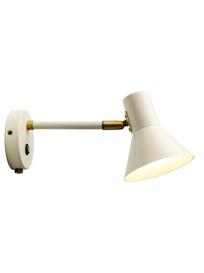 Style vegglampe creme antique