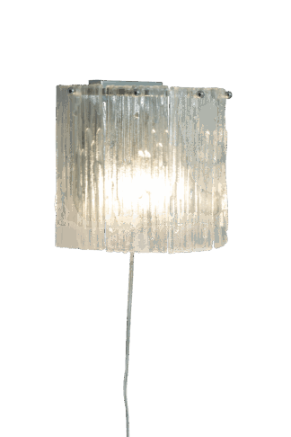 Abelone vegglampe klar/sølv