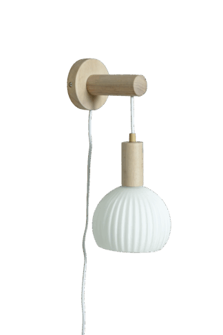 Lapponia vegglampe tre/hvit