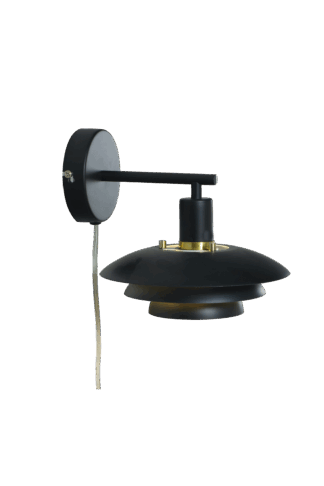 Epsilon vegglampe svart