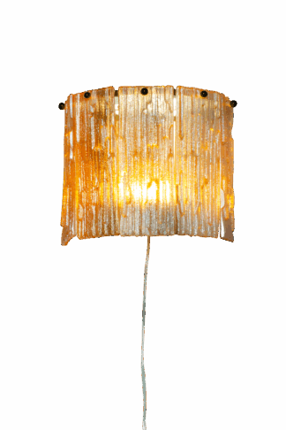 Abelone vegglampe amber/svart