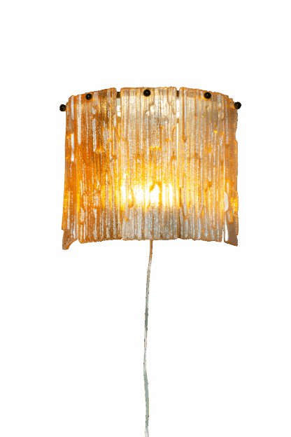 Abelone vegglampe amber/svart