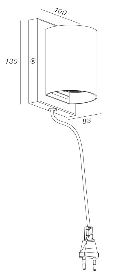 Argo K1 vegglampe hvit - Bilde 3