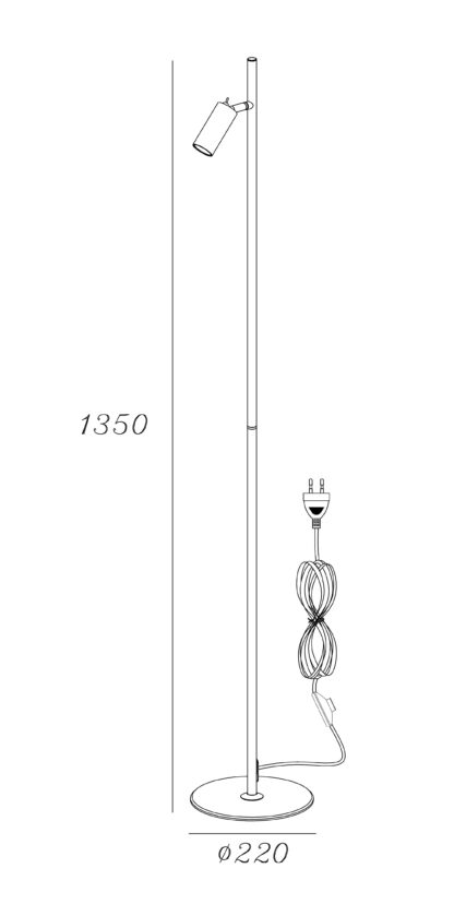 Oz mini K1 gulvlampe hvit - Bilde 2