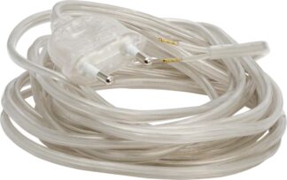Lampettledning m/europlugg transparent 4m