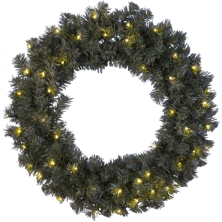 Ottawa krans 70cm 50 lys grønn IP44