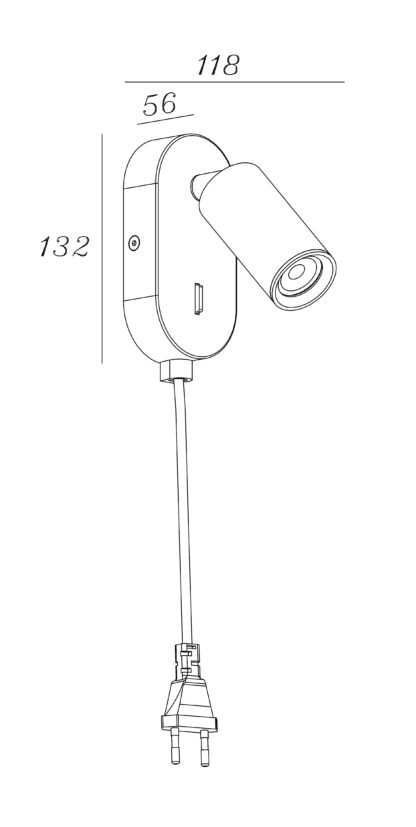 Oz mini K1 vegglampe hvit - Bilde 3
