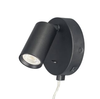 Oz mini K1 vegglampe USB svart