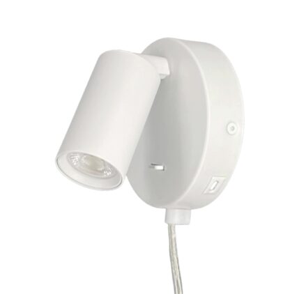 Oz mini K1 vegglampe USB hvit