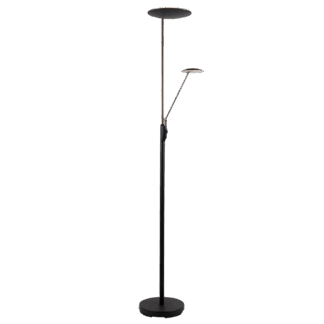 Bergamo gulvuplight m/arm svart