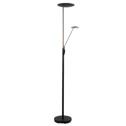 Bergamo gulvuplight m/arm svart