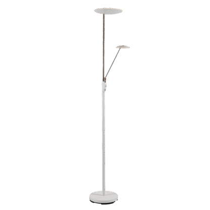 Bergamo gulvuplight m/arm hvit