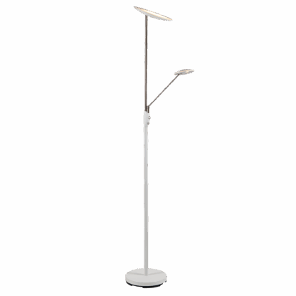Bergamo gulvuplight m/arm hvit - Bilde 4