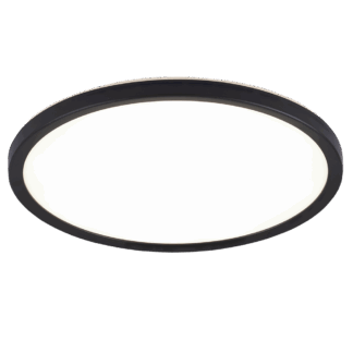 Luna plafond Ø42cm svart stepdim IP54