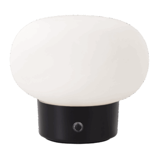 Amy bordlampe oppladbar opal/svart