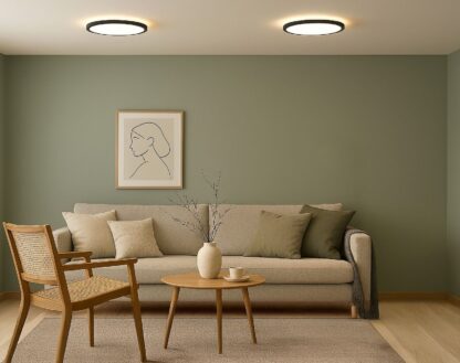 Luna plafond Ø30cm svart stepdim IP54 - Bilde 2
