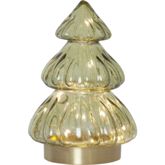 Abete dekorasjon grønn m/lys og timer