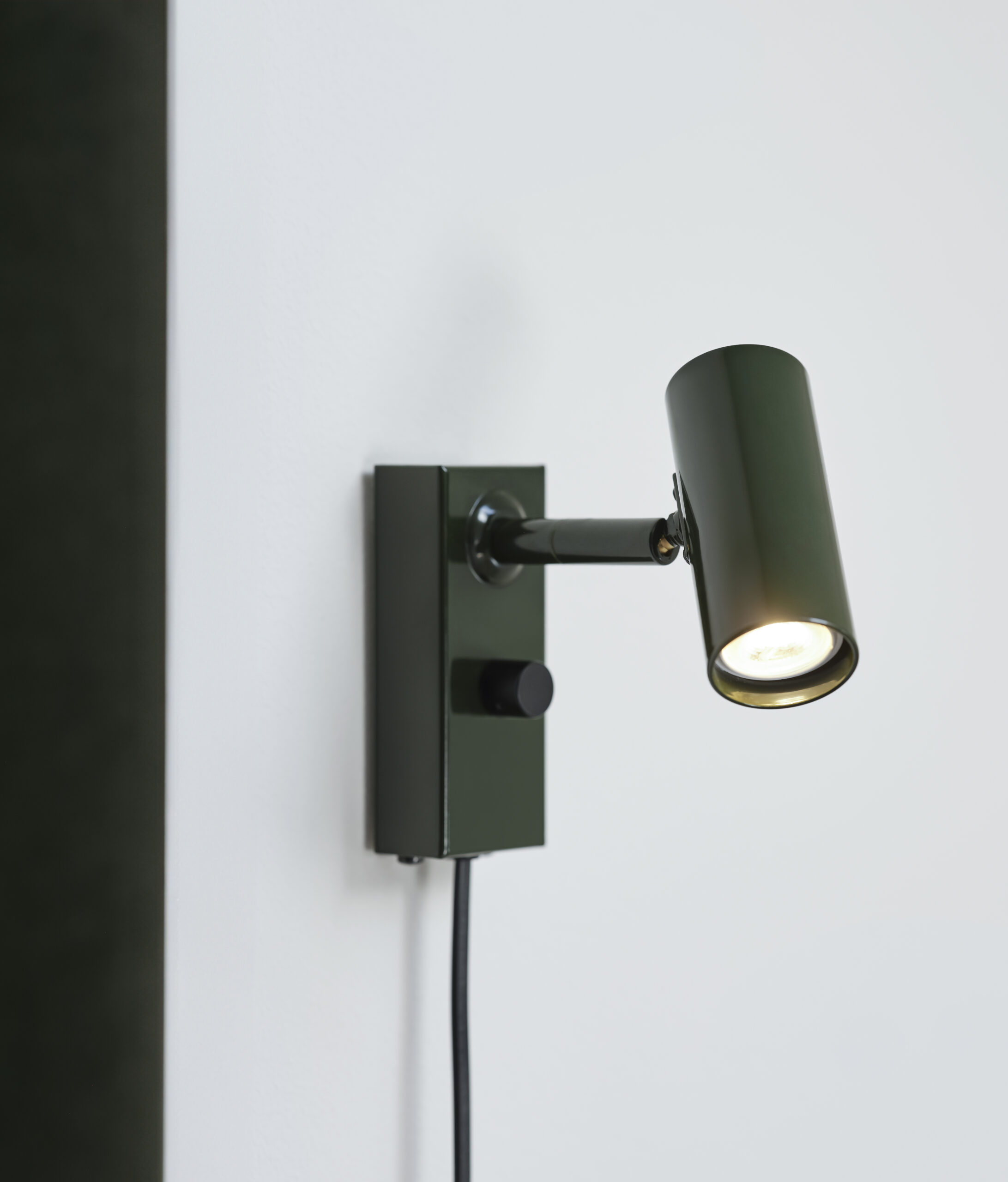 Cato vegglampe enkel skogsgrønn/mattsvart - Bilde 3