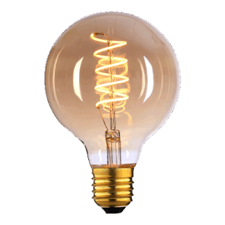 Edison LED globe 95mm amber 200lm dimbar