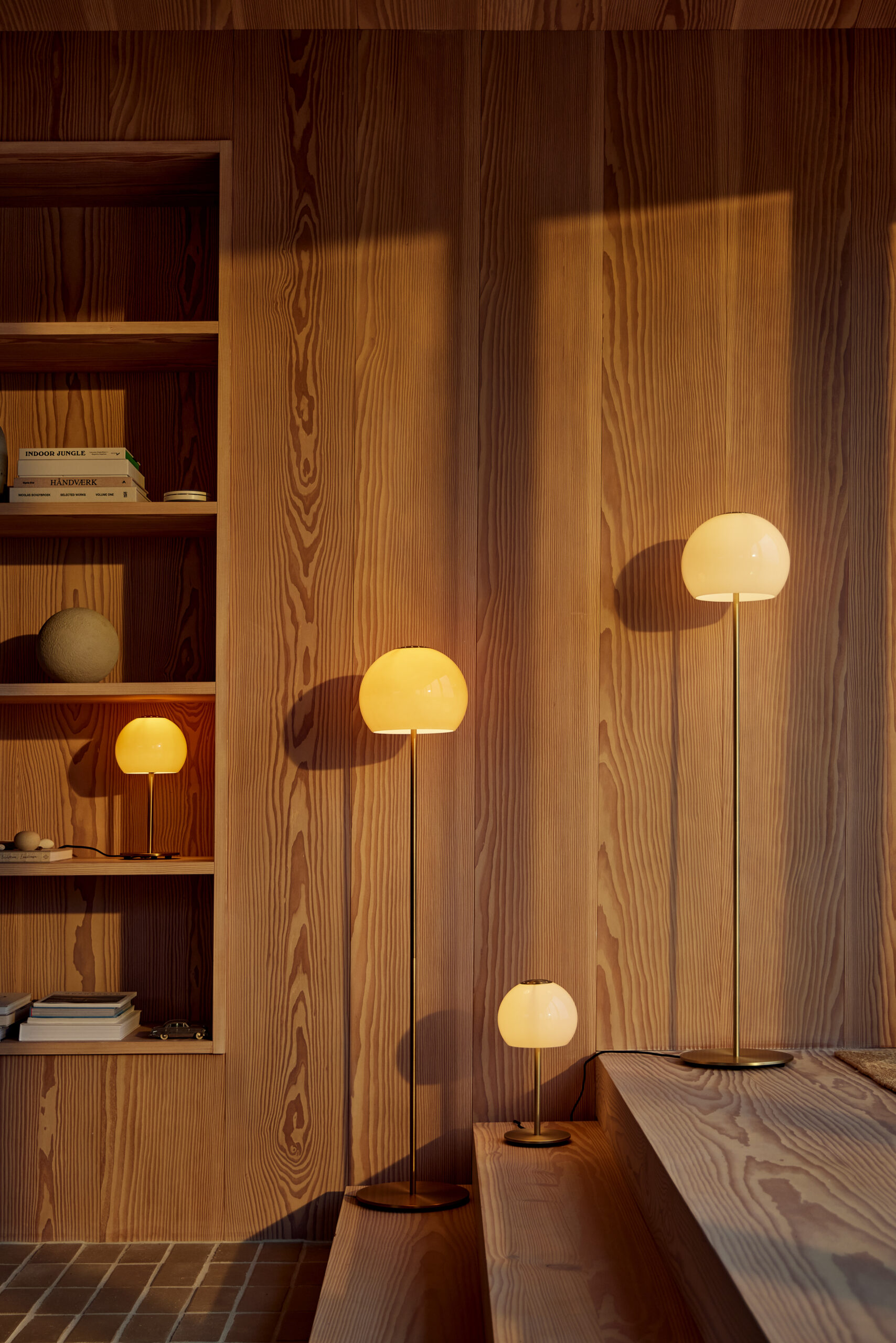 Ball glass table Ø18cm amber - Bilde 5