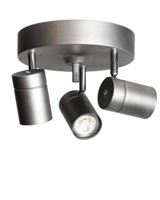 Correct rondell 3-lys stålgrå