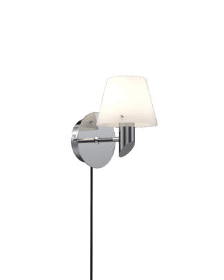 Gil vegglampe krom/opal