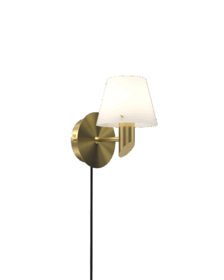 Gil vegglampe messing/opal