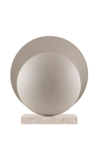 Orbit bordlampe beige/beige travertin