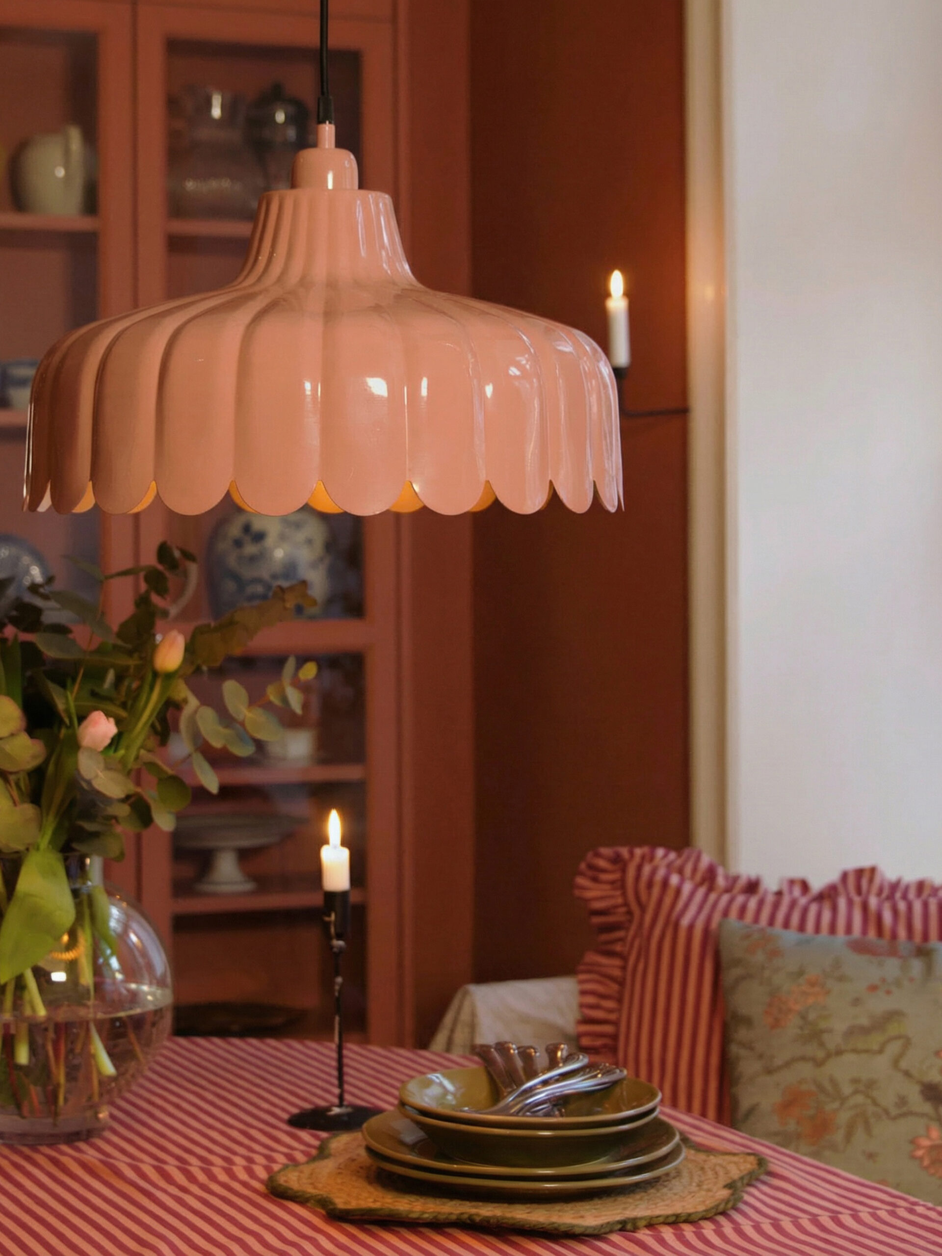 Wells pendel 43cm rosa/gull - Bilde 2