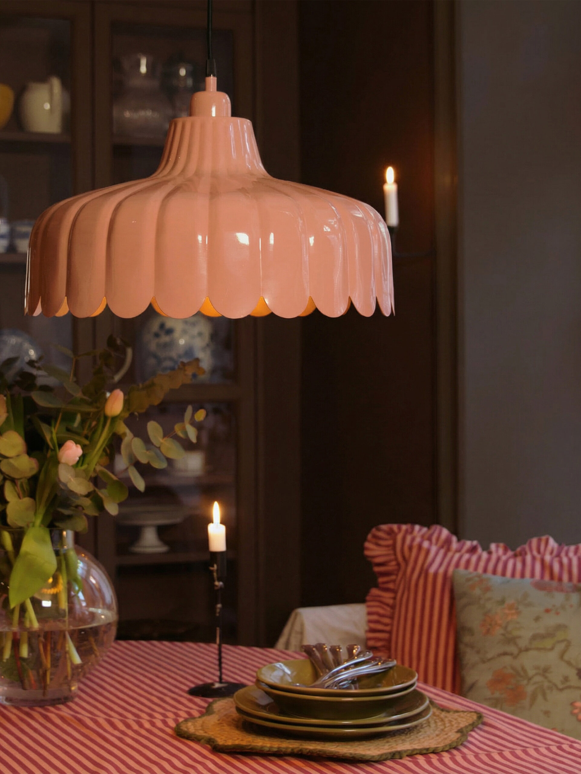Wells pendel 43cm rosa/gull - Bilde 3