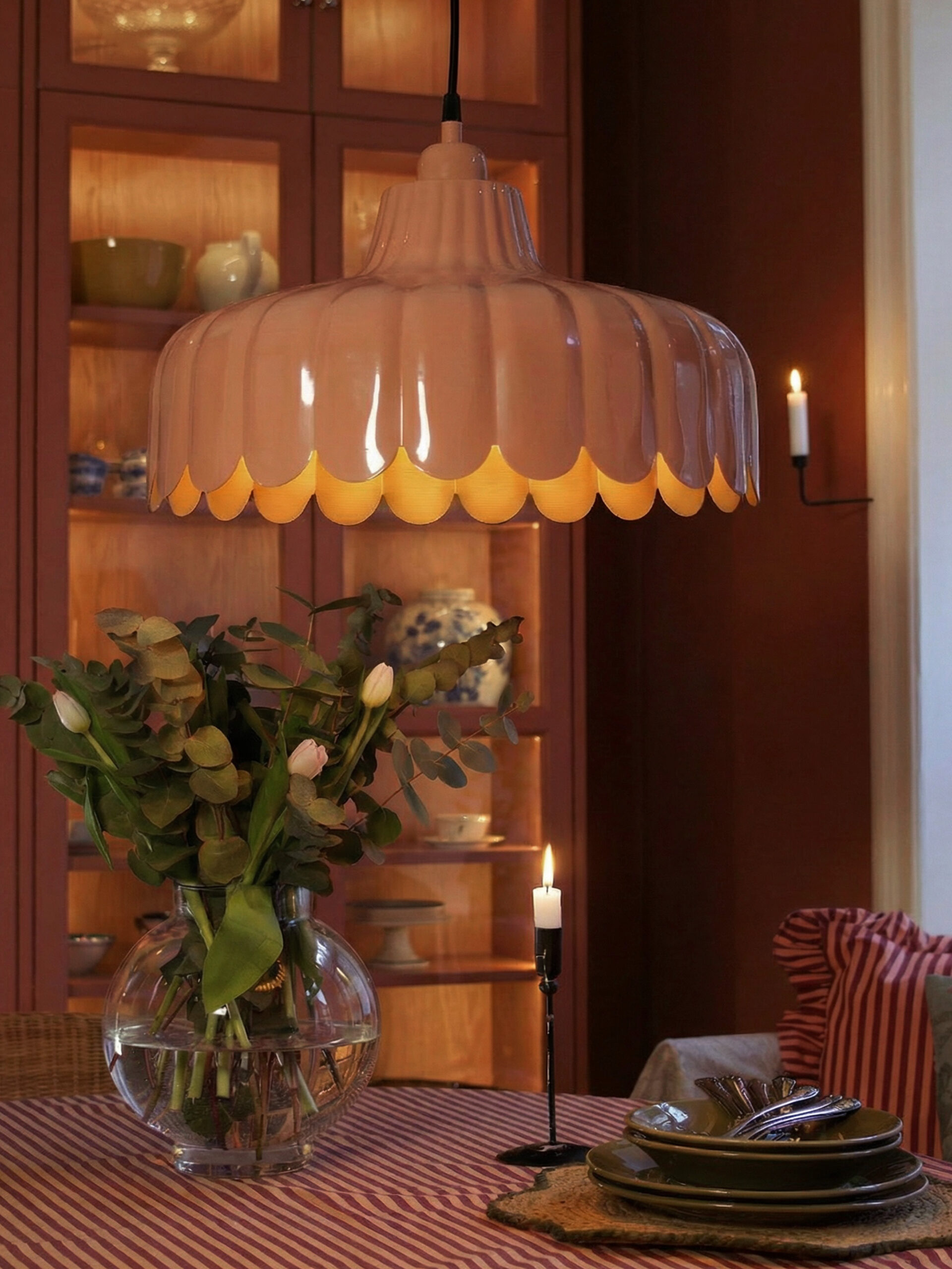 Wells pendel 43cm rosa/gull - Bilde 4