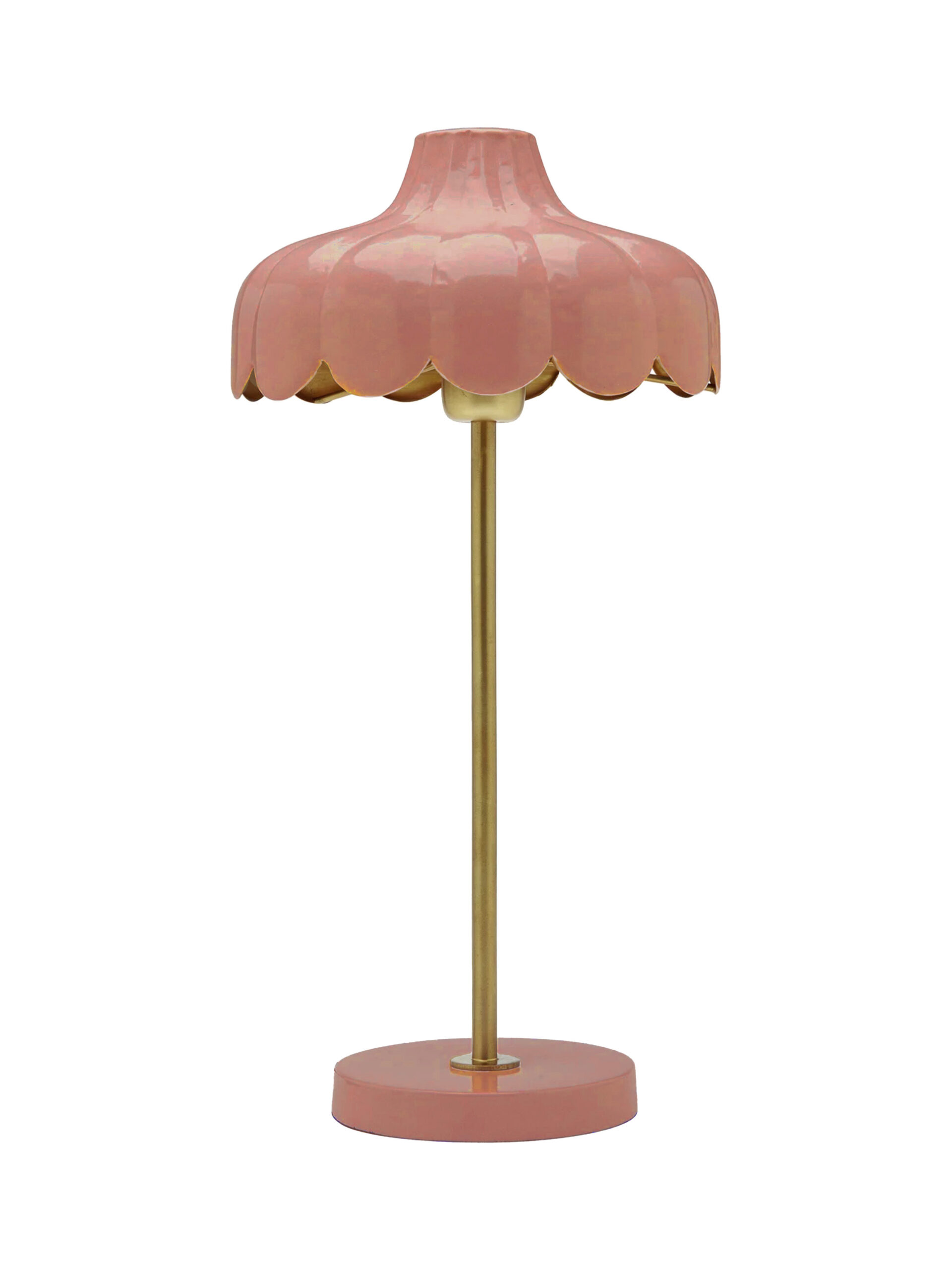 Wells bordlampe rosa/gull