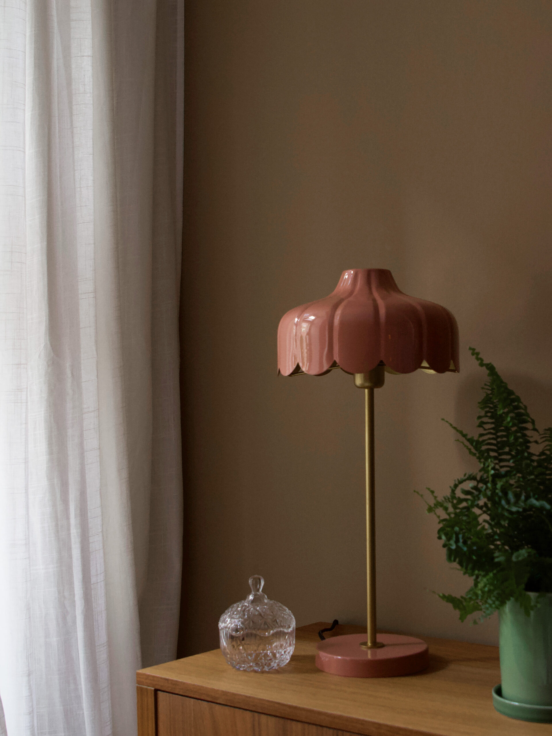 Wells bordlampe rosa/gull - Bilde 3