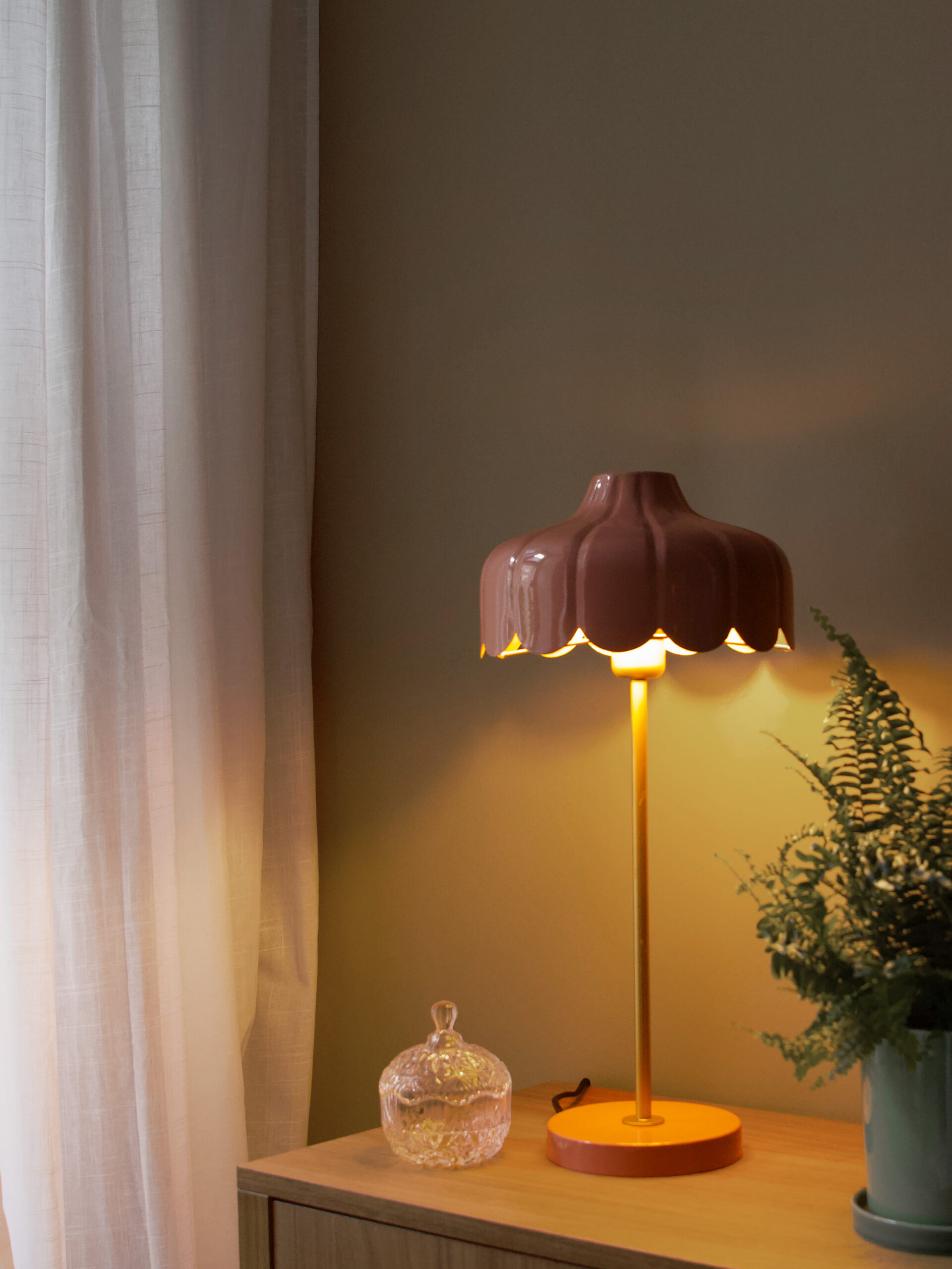 Wells bordlampe rosa/gull - Bilde 2