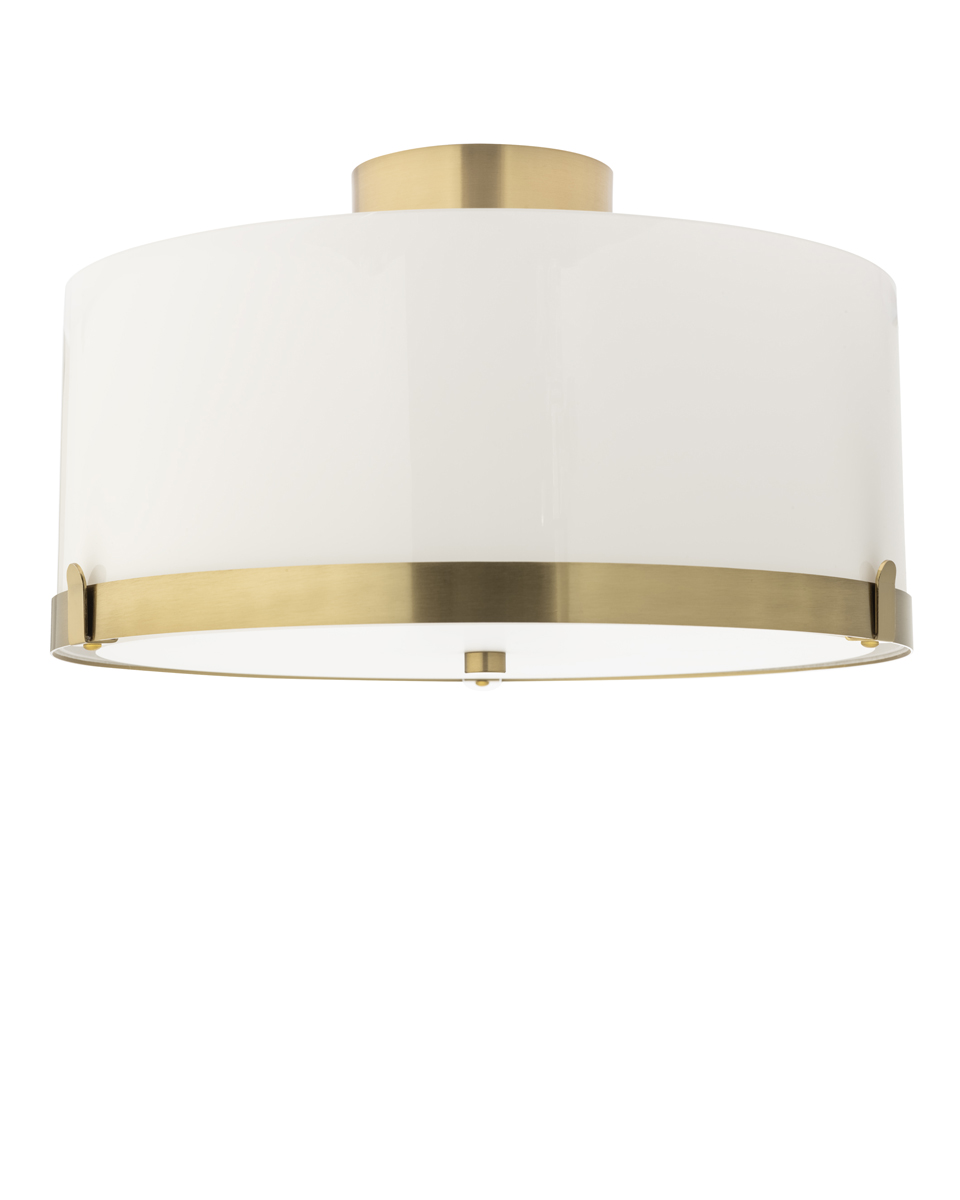 Marcel plafond Ø40 messing/hvit