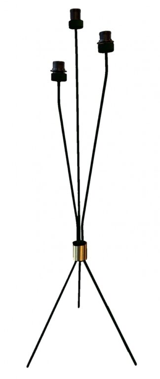 Ljusdal tripod gulvlampe svart/messing u/skjerm