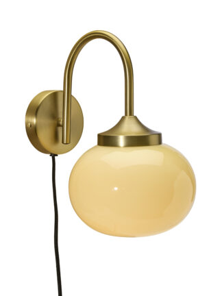 Elsy vegglampe antikk messing/amber