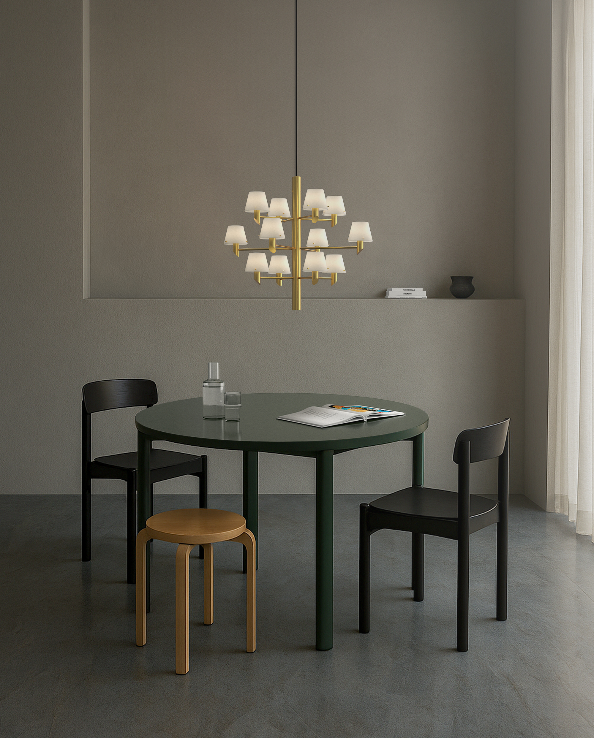 Gil lysekrone messing/opal - Bilde 2