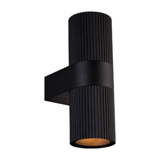 Kyklop Ripple vegglampe svart IP54
